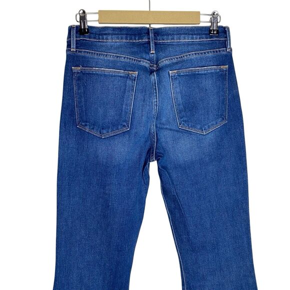 Frame Jeans Womens 28 (30x34) Blue Le High Flare Denim Clapps Stretch USA Boho - Picture 7 of 11